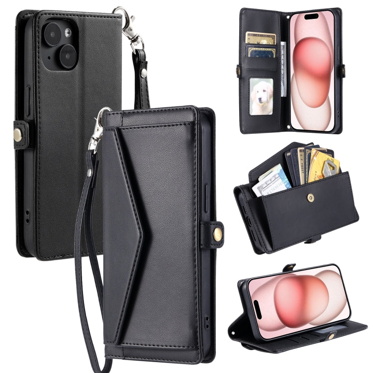 Wallet Multi-card Slot Leather Phone Case with Lanyard, Series 3