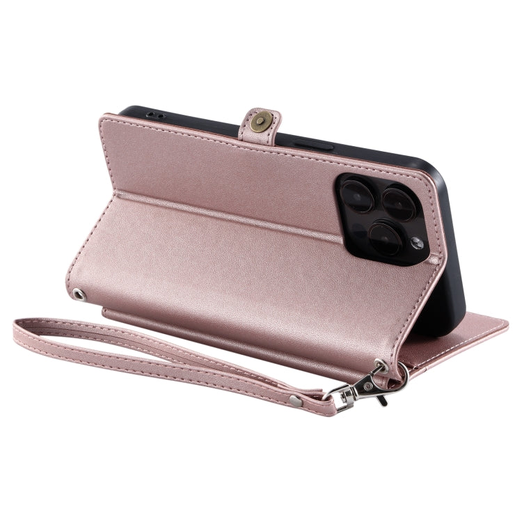 Wallet Multi-card Slot Leather Phone Case with Lanyard, Series 4