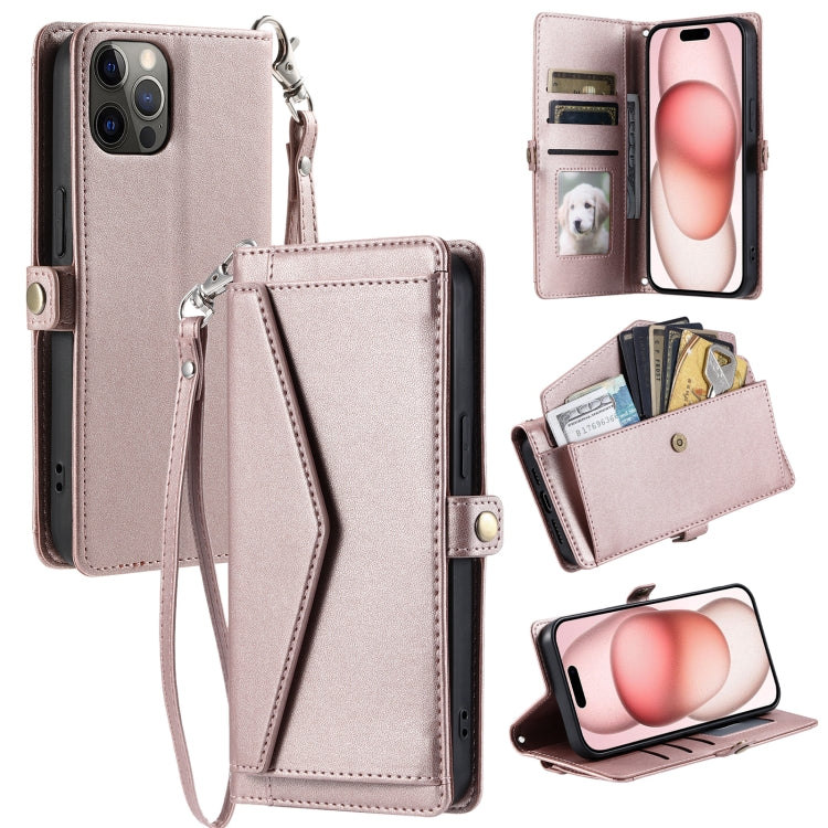 Wallet Multi-card Slot Leather Phone Case with Lanyard, Series 1