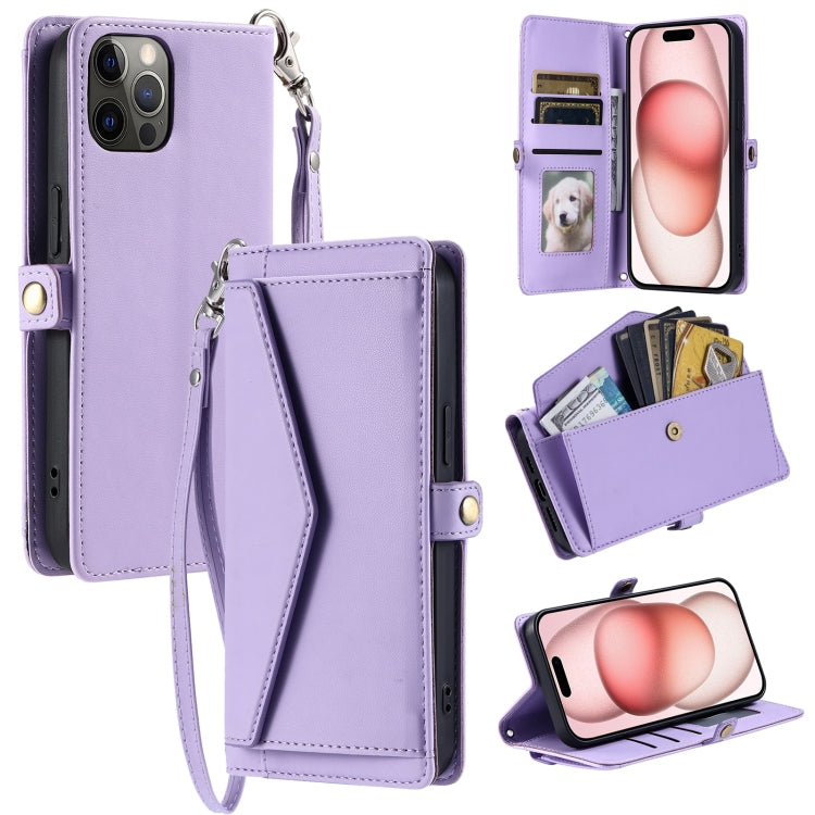 Wallet Multi-card Slot Leather Phone Case with Lanyard, Series 2