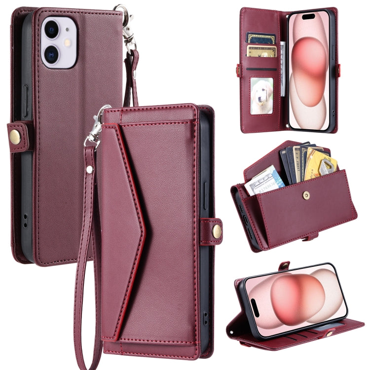 Wallet Multi-card Slot Leather Phone Case with Lanyard, Series 1