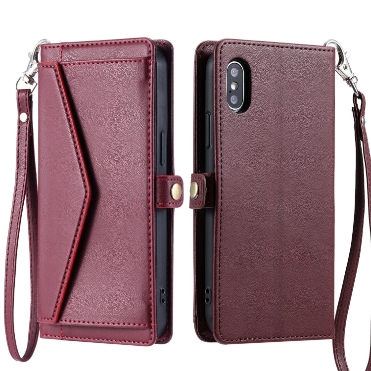 Wallet Multi-card Slot Leather Phone Case with Lanyard, Series 1