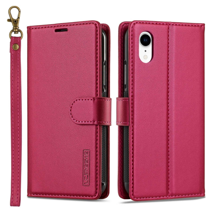 LC.IMEEKE L2 Series Detachable Magsafe PU Phone Case with Lanyard, For iPhone 16 Plus, For iPhone 13 Pro, For iPhone 12 Pro Max, For iPhone 11, For iPhone XR, For iPhone XS Max