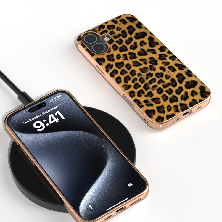 Nano Plating Leopard Print Phone Case