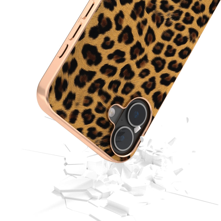 Nano Plating Leopard Print Phone Case