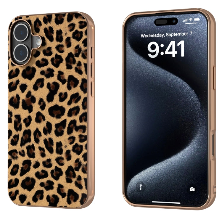 Nano Plating Leopard Print Phone Case