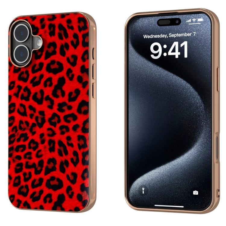 Nano Plating Leopard Print Phone Case