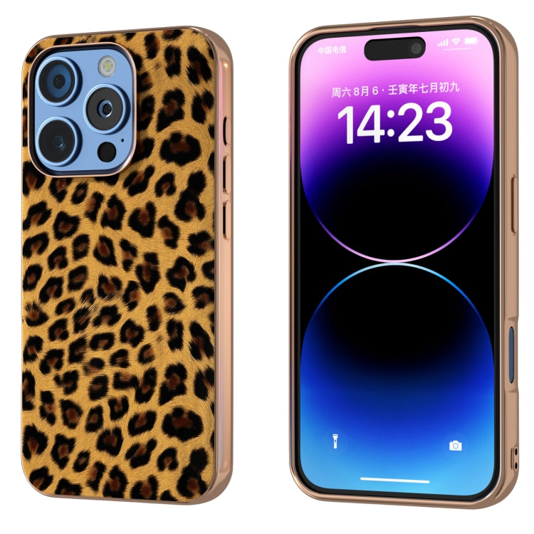 Nano Plating Leopard Print Phone Case