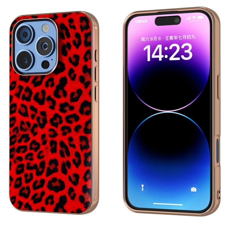 Nano Plating Leopard Print Phone Case