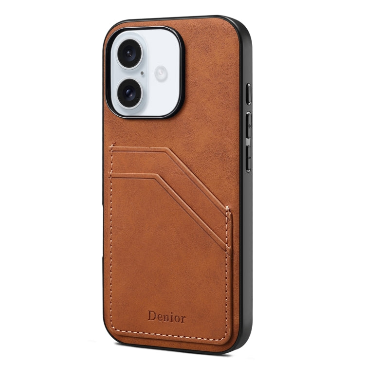 Denior D09 PU Dual Card Slot Back Cover Phone Case