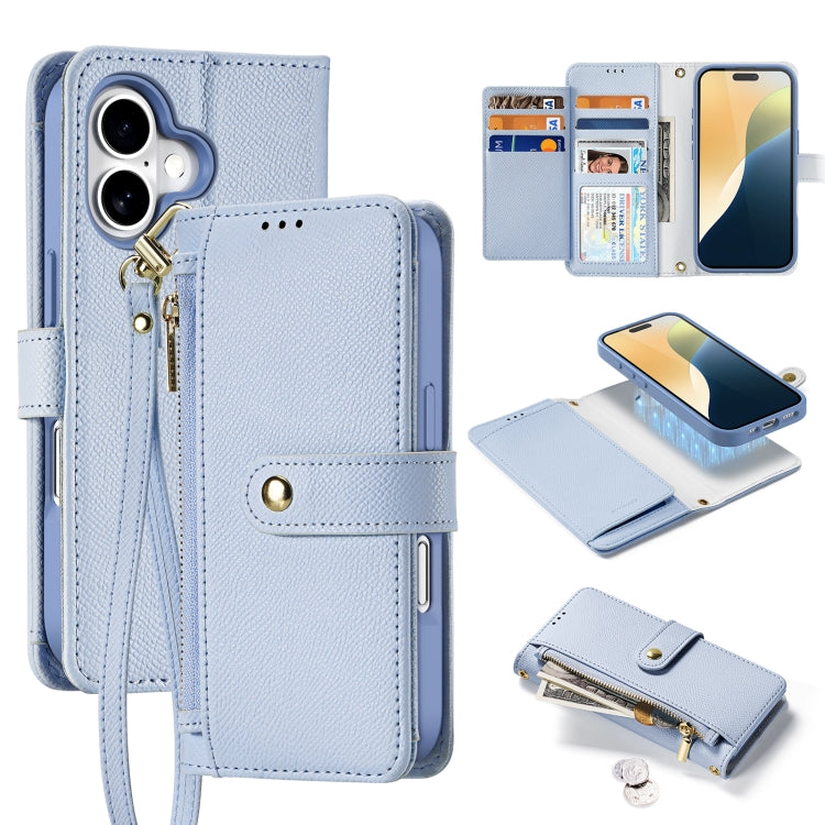 DUX DUCIS Lawa Series 2 in 1 Wallet Zipper Detachable MagSafe Phone Case with Lanyard