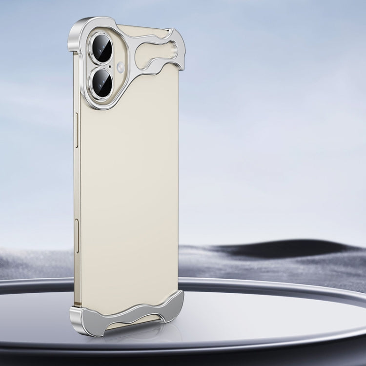 Frameless Metal Corner Pad Phone Case with Lens Film