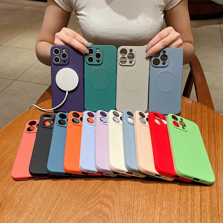 Solid Color Liquid Silicone MagSafe Magnetic Phone Case, Series 1