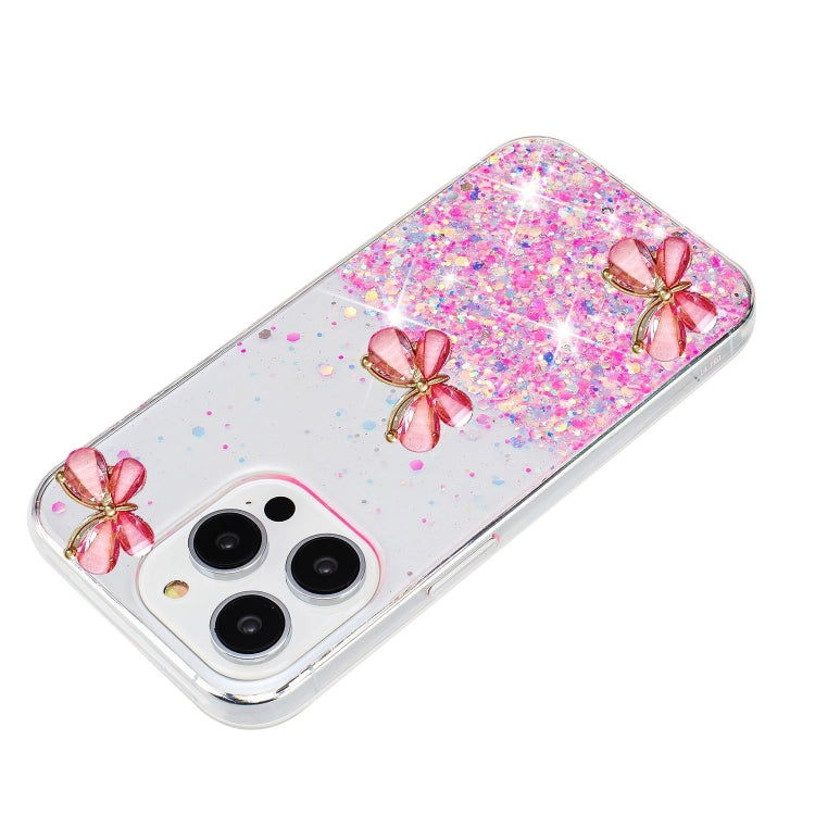 Luminous Starry Sky Glitter Butterfly TPU Phone Case, For iPhone 16 Pro Max, For iPhone 14, For iPhone 14 Pro Max, For iPhone 13 Pro Max, For iPhone 12 Pro Max, For iPhone X / XS, For iPhone XS Max