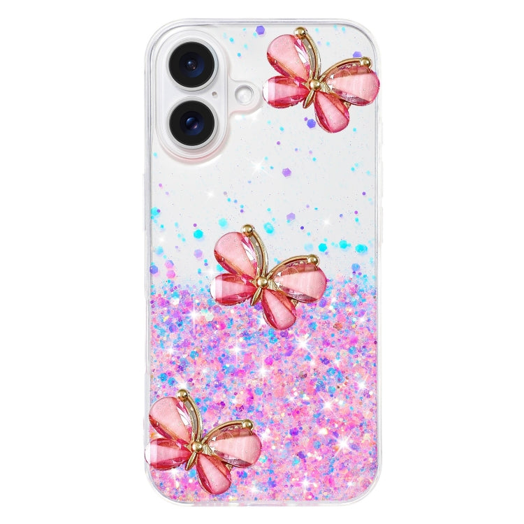 Luminous Starry Sky Glitter Butterfly TPU Phone Case, For iPhone 16 Plus, For iPhone 15 Pro Max, For iPhone 7 / 8 / SE 2022, For iPhone 13 Pro, For iPhone 11 Pro Max, For iPhone 11, For iPhone XR