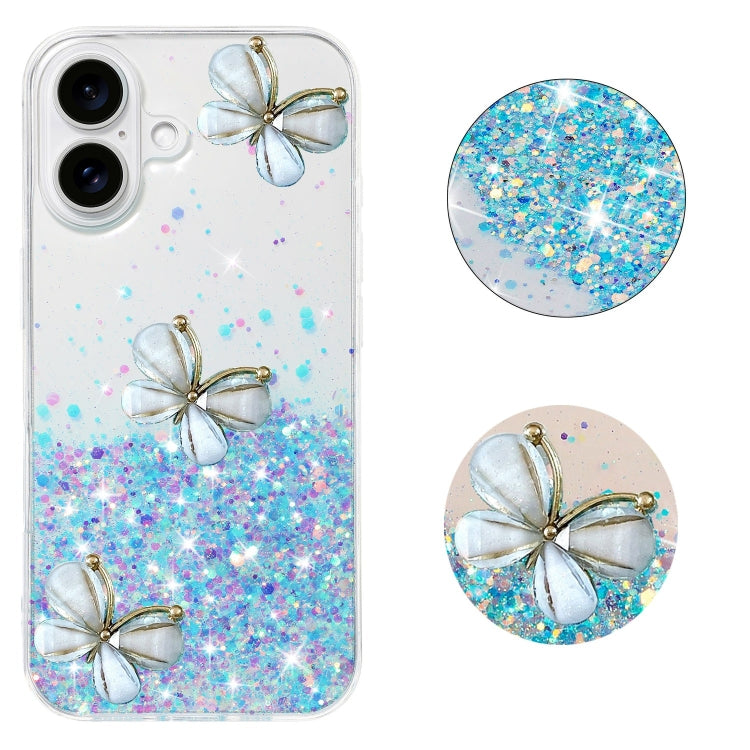 Luminous Starry Sky Glitter Butterfly TPU Phone Case, For iPhone 16 Plus, For iPhone 15 Pro Max, For iPhone 7 / 8 / SE 2022, For iPhone 13 Pro, For iPhone 11 Pro Max, For iPhone 11, For iPhone XR