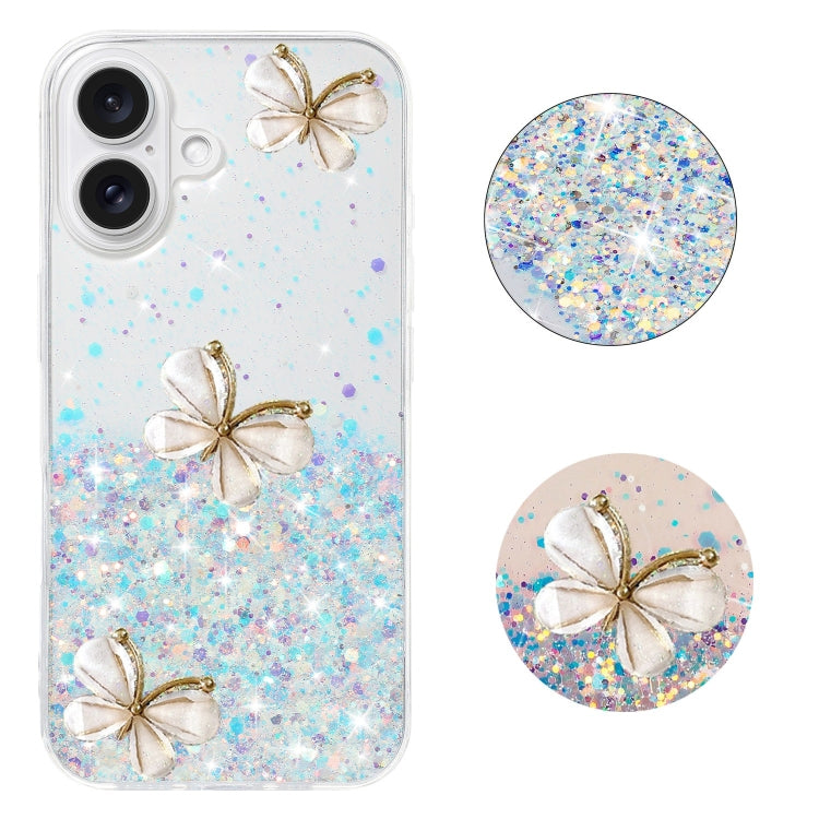 Luminous Starry Sky Glitter Butterfly TPU Phone Case, For iPhone 16 Plus, For iPhone 15 Pro Max, For iPhone 7 / 8 / SE 2022, For iPhone 13 Pro, For iPhone 11 Pro Max, For iPhone 11, For iPhone XR