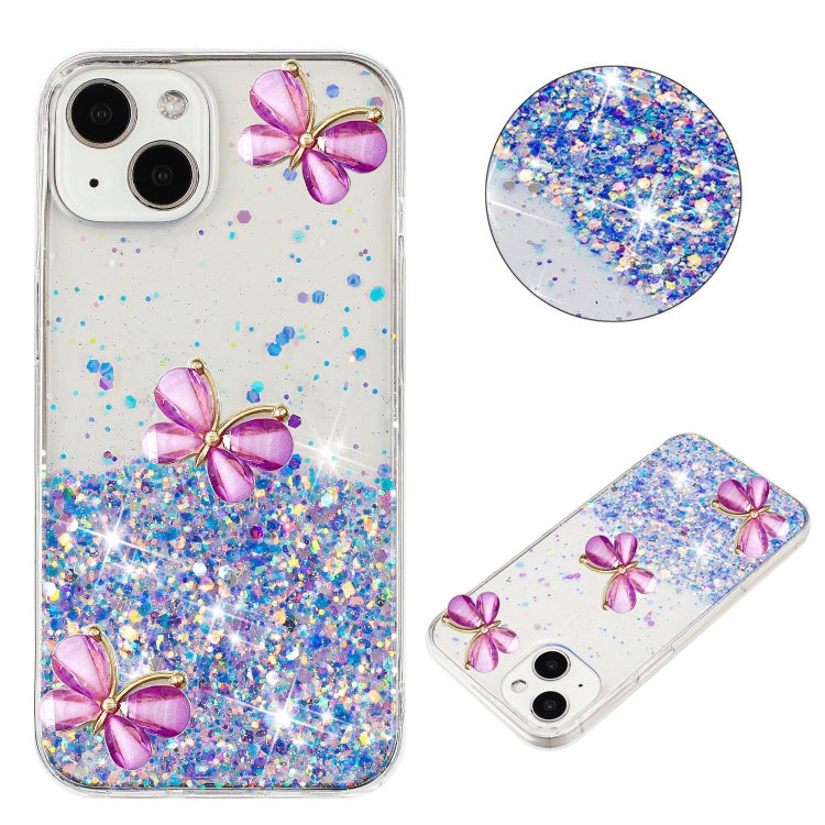 Luminous Starry Sky Glitter Butterfly TPU Phone Case, For iPhone 16, For iPhone 15 Pro, For iPhone 15 Plus, For iPhone 15, For iPhone 14 Pro, For iPhone 12 / 12 Pro, For iPhone 11 Pro