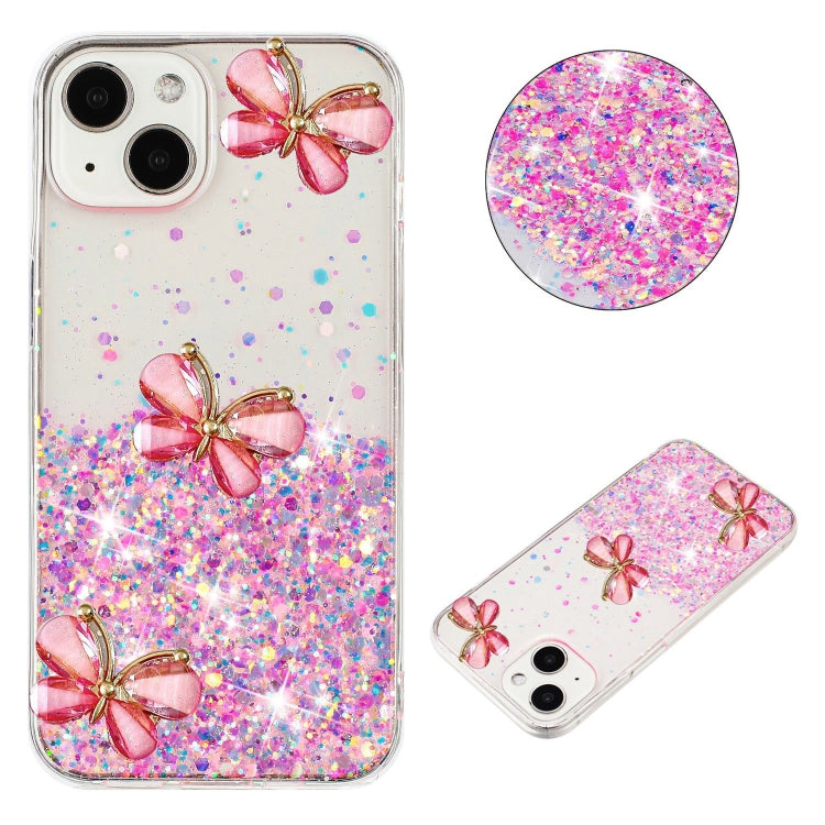 Luminous Starry Sky Glitter Butterfly TPU Phone Case, For iPhone 16, For iPhone 15 Pro, For iPhone 15 Plus, For iPhone 15, For iPhone 14 Pro, For iPhone 12 / 12 Pro, For iPhone 11 Pro