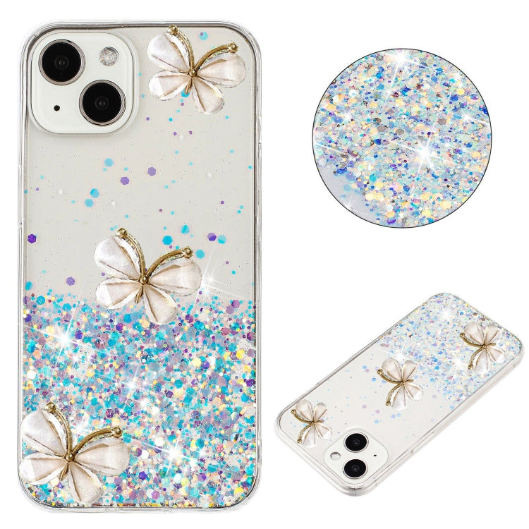 Luminous Starry Sky Glitter Butterfly TPU Phone Case, For iPhone 16, For iPhone 15 Pro, For iPhone 15 Plus, For iPhone 15, For iPhone 14 Pro, For iPhone 12 / 12 Pro, For iPhone 11 Pro