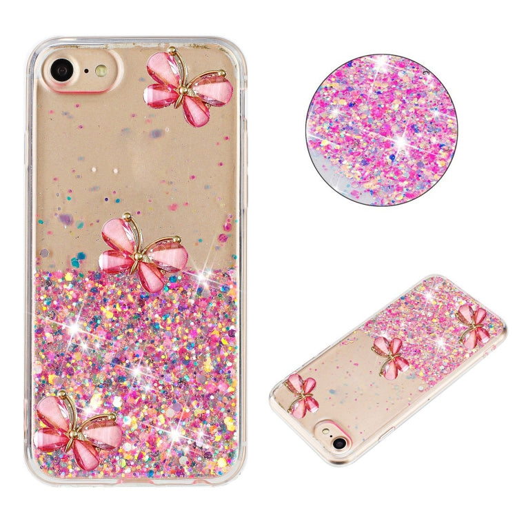 Luminous Starry Sky Glitter Butterfly TPU Phone Case, For iPhone 16 Plus, For iPhone 15 Pro Max, For iPhone 7 / 8 / SE 2022, For iPhone 13 Pro, For iPhone 11 Pro Max, For iPhone 11, For iPhone XR