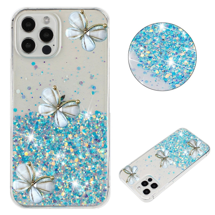 Luminous Starry Sky Glitter Butterfly TPU Phone Case, For iPhone 16, For iPhone 15 Pro, For iPhone 15 Plus, For iPhone 15, For iPhone 14 Pro, For iPhone 12 / 12 Pro, For iPhone 11 Pro