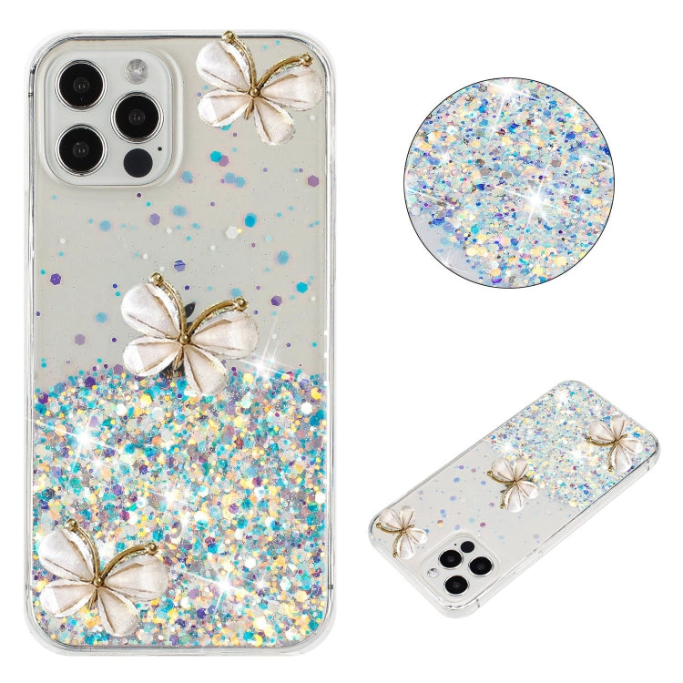 Luminous Starry Sky Glitter Butterfly TPU Phone Case, For iPhone 16, For iPhone 15 Pro, For iPhone 15 Plus, For iPhone 15, For iPhone 14 Pro, For iPhone 12 / 12 Pro, For iPhone 11 Pro