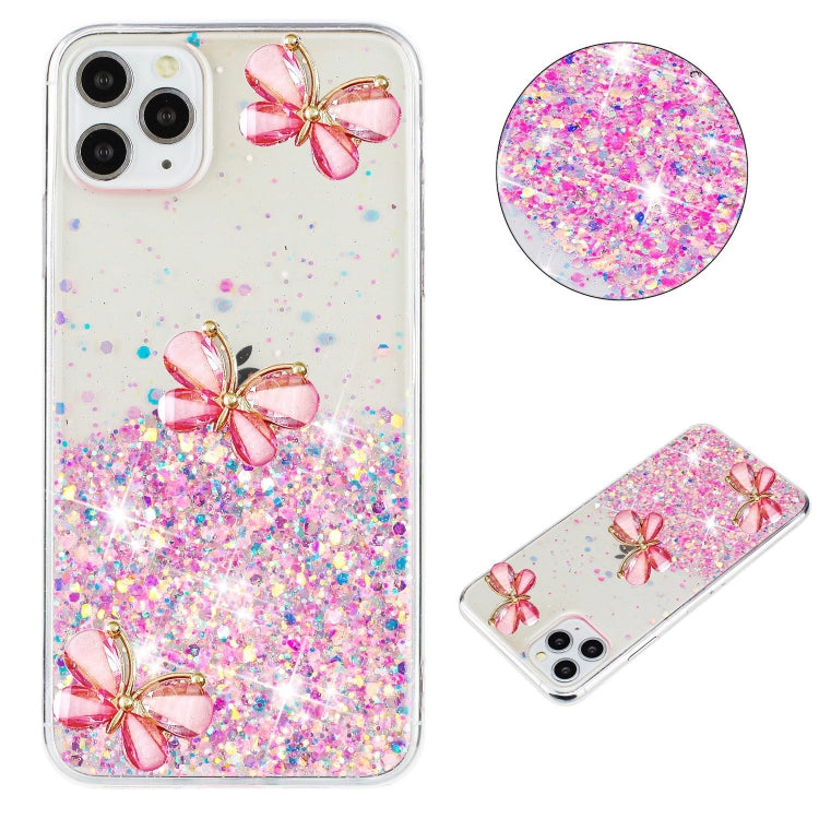 Luminous Starry Sky Glitter Butterfly TPU Phone Case, For iPhone 16 Plus, For iPhone 15 Pro Max, For iPhone 7 / 8 / SE 2022, For iPhone 13 Pro, For iPhone 11 Pro Max, For iPhone 11, For iPhone XR