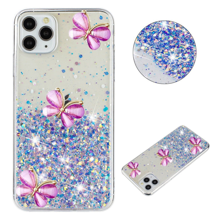 Luminous Starry Sky Glitter Butterfly TPU Phone Case, For iPhone 16 Plus, For iPhone 15 Pro Max, For iPhone 7 / 8 / SE 2022, For iPhone 13 Pro, For iPhone 11 Pro Max, For iPhone 11, For iPhone XR