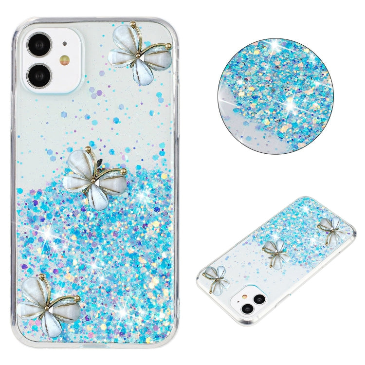 Luminous Starry Sky Glitter Butterfly TPU Phone Case, For iPhone 16 Plus, For iPhone 15 Pro Max, For iPhone 7 / 8 / SE 2022, For iPhone 13 Pro, For iPhone 11 Pro Max, For iPhone 11, For iPhone XR