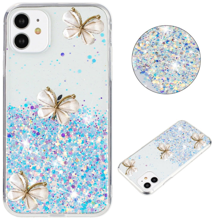 Luminous Starry Sky Glitter Butterfly TPU Phone Case, For iPhone 16 Plus, For iPhone 15 Pro Max, For iPhone 7 / 8 / SE 2022, For iPhone 13 Pro, For iPhone 11 Pro Max, For iPhone 11, For iPhone XR