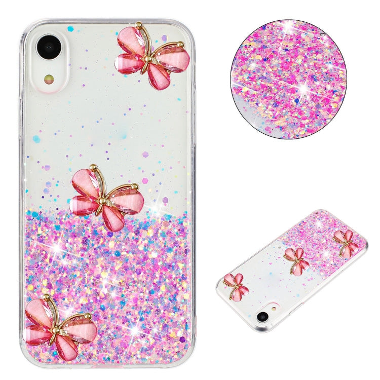 Luminous Starry Sky Glitter Butterfly TPU Phone Case, For iPhone 16 Plus, For iPhone 15 Pro Max, For iPhone 7 / 8 / SE 2022, For iPhone 13 Pro, For iPhone 11 Pro Max, For iPhone 11, For iPhone XR