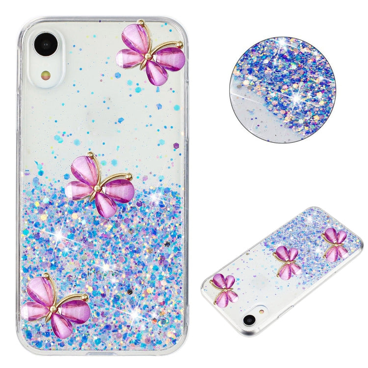 Luminous Starry Sky Glitter Butterfly TPU Phone Case, For iPhone 16 Plus, For iPhone 15 Pro Max, For iPhone 7 / 8 / SE 2022, For iPhone 13 Pro, For iPhone 11 Pro Max, For iPhone 11, For iPhone XR