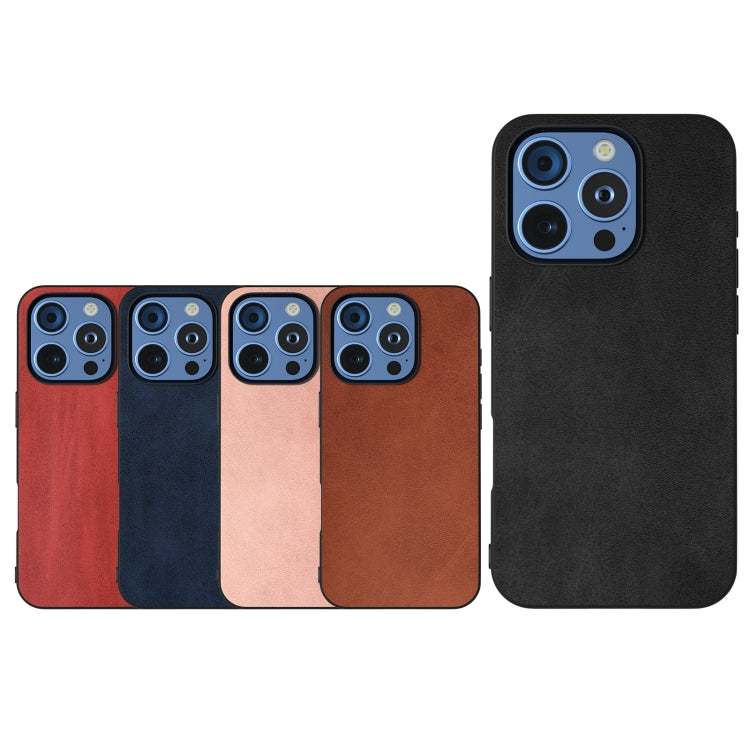 Black Frame Two-color Calf Texture PU Phone Case