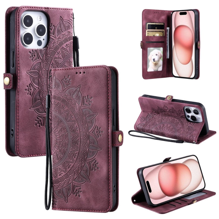 Skin Feel Totem Embossed Leather Phone Case, For iPhone 16 Pro Max, For iPhone 16 Pro, For iPhone 14 Plus, For iPhone 14 Pro Max, For iPhone 12 mini