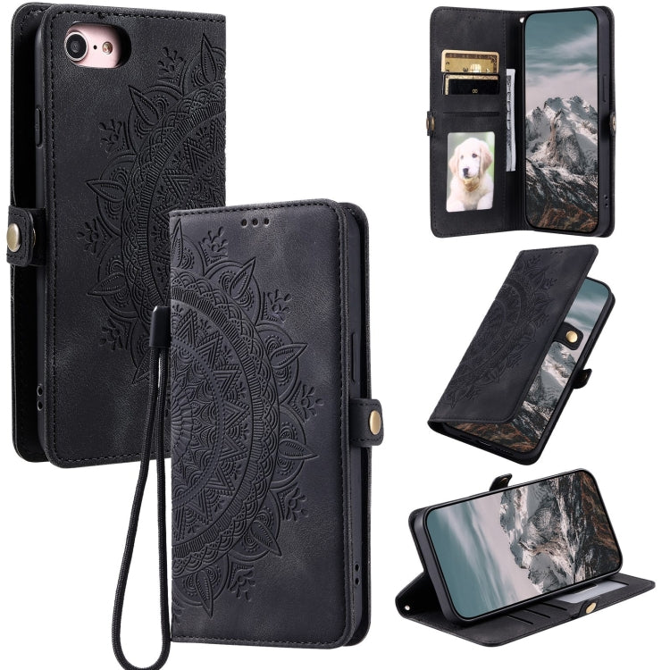 Skin Feel Totem Embossed Leather Phone Case, For iPhone 16 Plus, For iPhone 15, For iPhone 7 / 8 / SE 2022, For iPhone 13 Pro, For iPhone 12 Pro Max, For iPhone 11