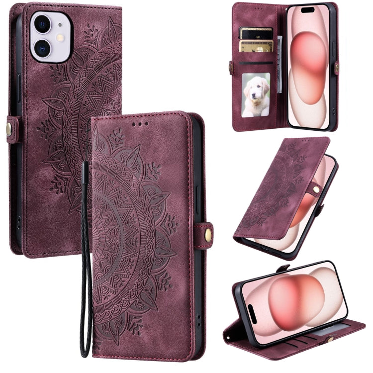 Skin Feel Totem Embossed Leather Phone Case, For iPhone 16 Pro Max, For iPhone 16 Pro, For iPhone 14 Plus, For iPhone 14 Pro Max, For iPhone 12 mini