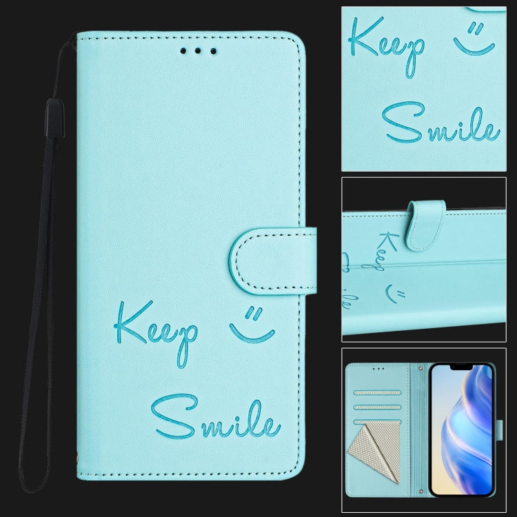 Smile Embossing RFID Leather Phone Case, Series 6