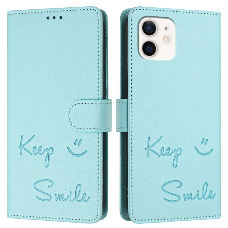 Smile Embossing RFID Leather Phone Case, Series 5