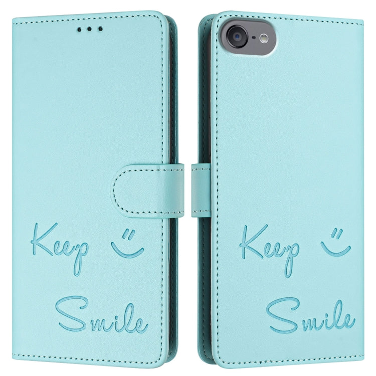 Smile Embossing RFID Leather Phone Case, Series 4