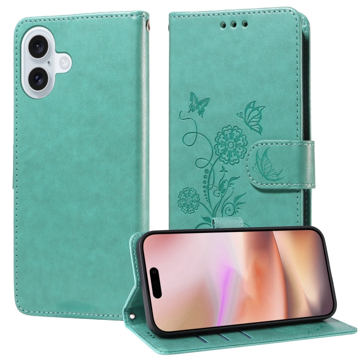 Embossed Butterfly Flowers Leather Phone Case, For iPhone 16 Pro Max, For iPhone 16 Pro, For iPhone 16 Plus, For iPhone 16, For iPhone 15 Pro Max, For iPhone 15 Pro