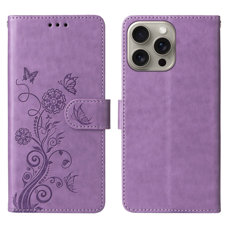 Embossed Butterfly Flowers Leather Phone Case, Series 2