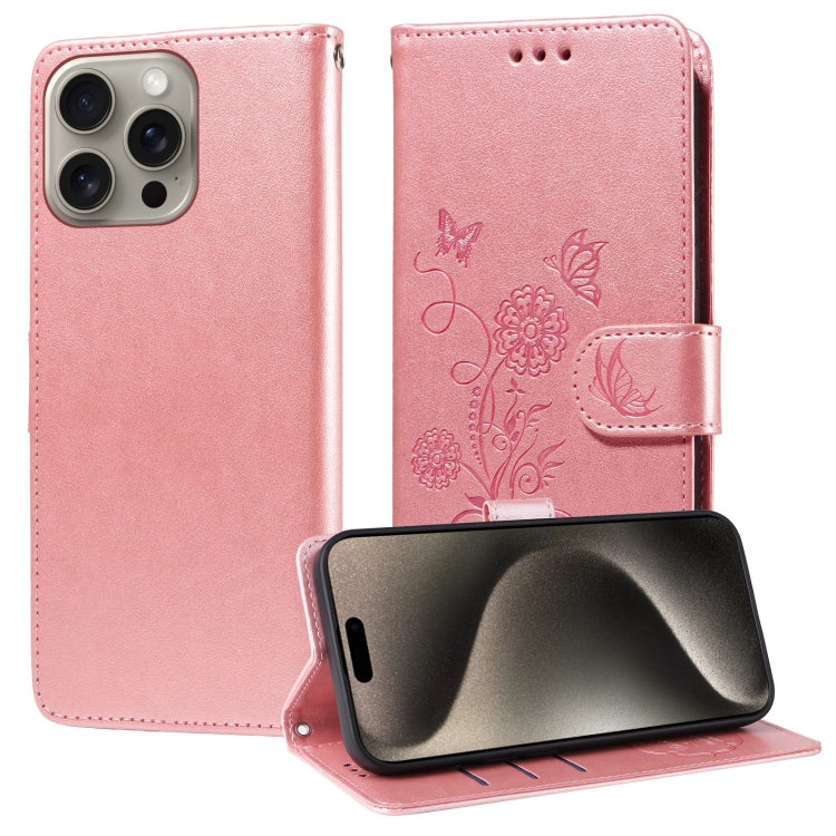 Embossed Butterfly Flowers Leather Phone Case, Series 4