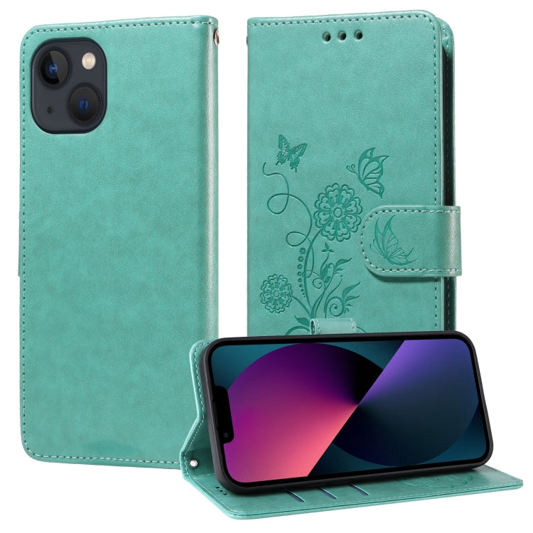 Embossed Butterfly Flowers Leather Phone Case, Series 5