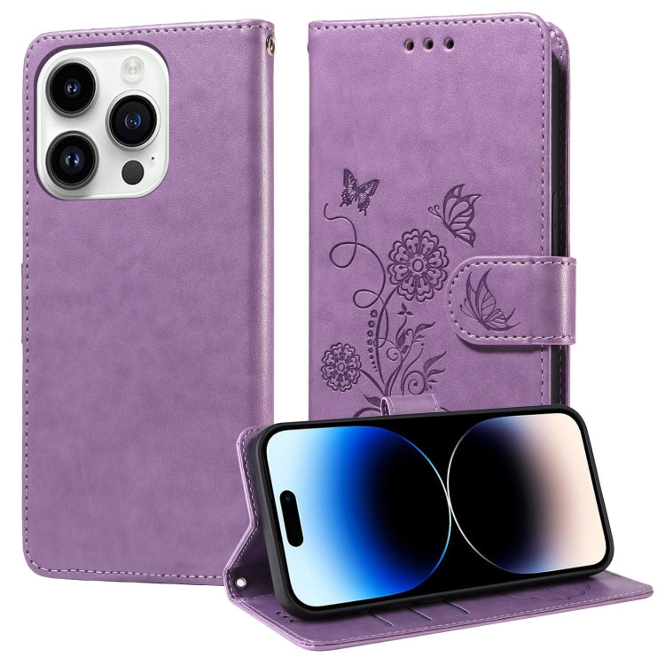 Embossed Butterfly Flowers Leather Phone Case, Series 2