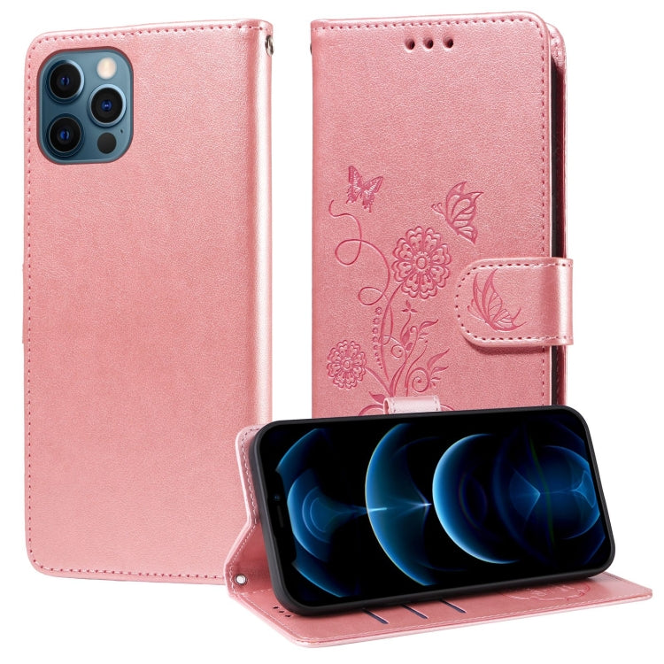 Embossed Butterfly Flowers Leather Phone Case, Series 4