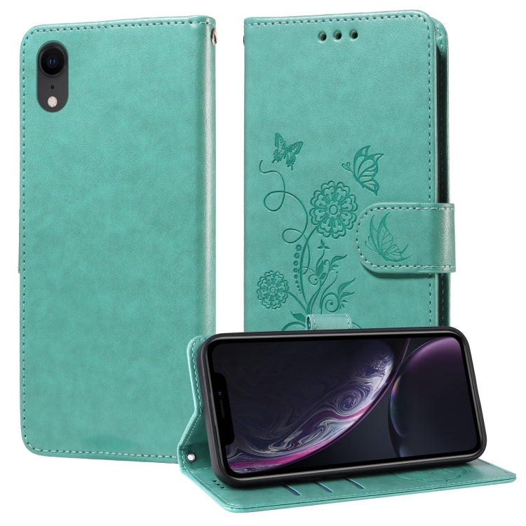 Embossed Butterfly Flowers Leather Phone Case, For iPhone XR, For iPhone XS Max