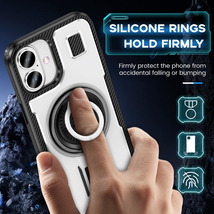 Ring Holder Carbon Fiber PC Hybrid TPU Phone Case, Series 2