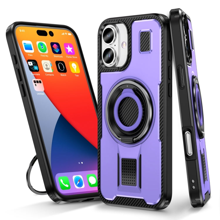 Ring Holder Carbon Fiber PC Hybrid TPU Phone Case, Series 2