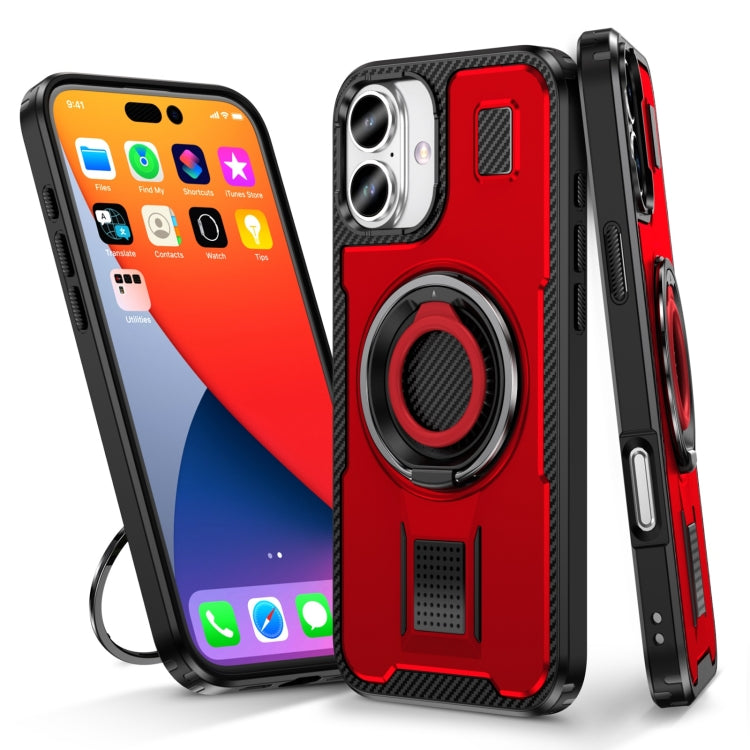 Ring Holder Carbon Fiber PC Hybrid TPU Phone Case, Series 3